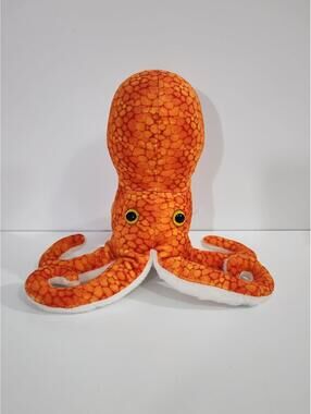 Wild Republic Orange Octopus Plush Slap Bracelet/Hugger